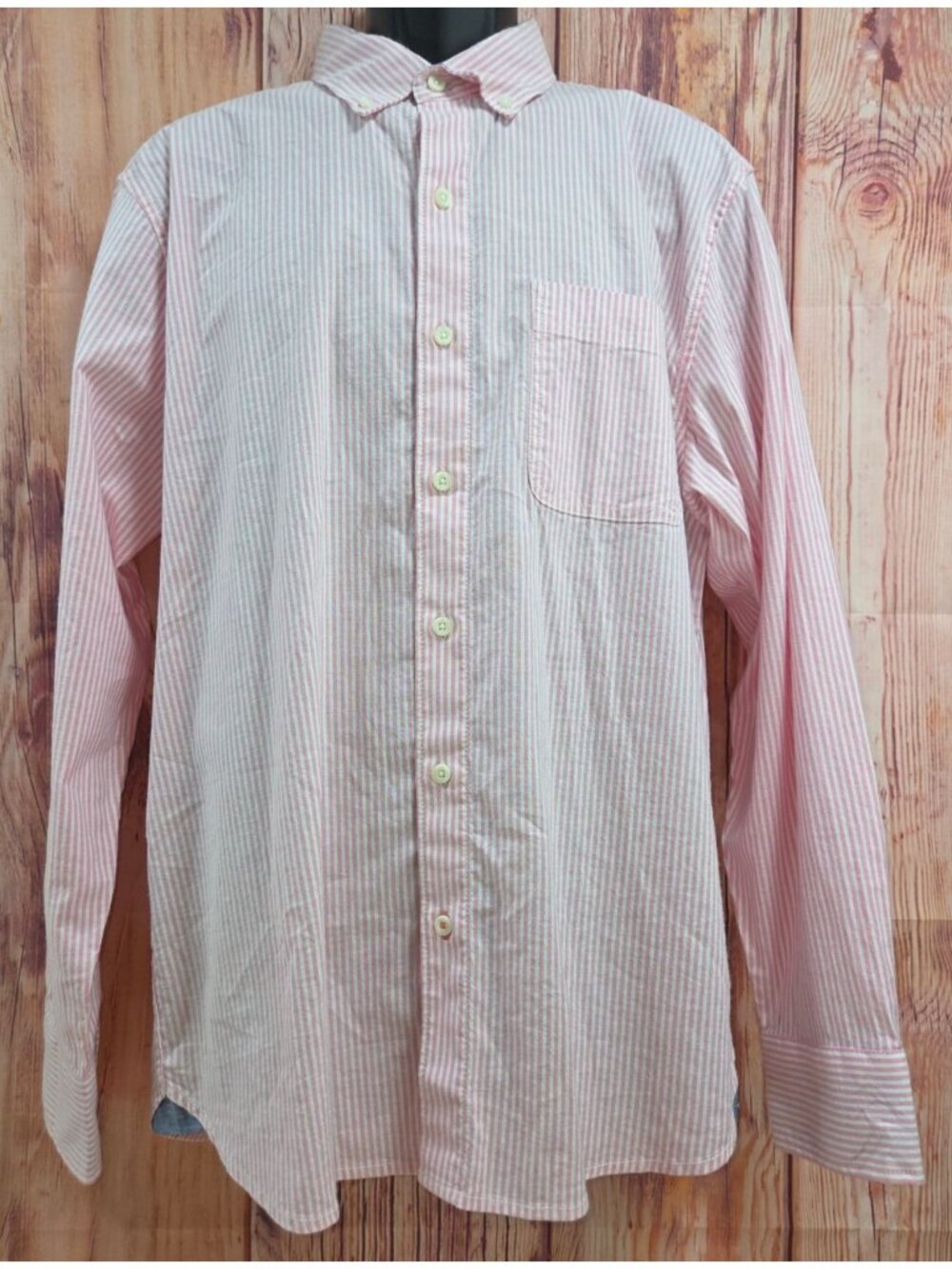 Tommy Bahama Pink Striped Long Sleeve Button-Down Shirt Medium